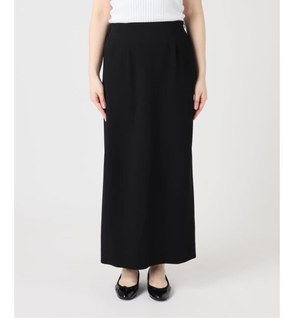 IENA「《追加/新色あり/接触冷感/防シワ》ストレッチジョーゼット Iラインスカート」|スカート|