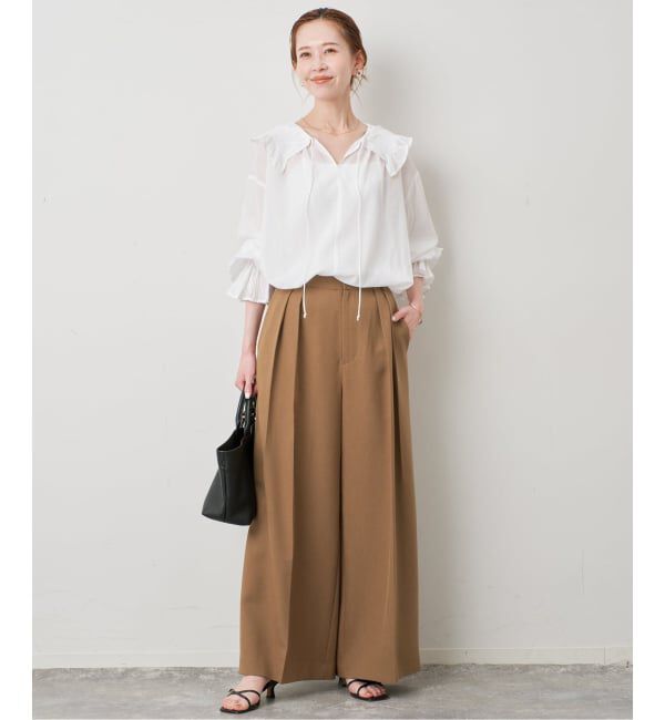 SLOBE IENA「《予約》2タックワイドスラックス」|スラックス|
