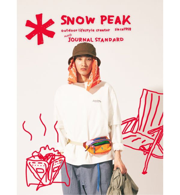 JOURNAL STANDARD「snow peak / スノーピーク 別注 トレイル ギアーズ Tシャツ」|Tシャツ・カットソー|ホワイト
