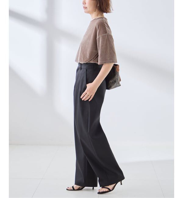 journal standard L'essage「《追加/接触冷感》クールタッチベロアTシャツ」|Tシャツ・カットソー|
