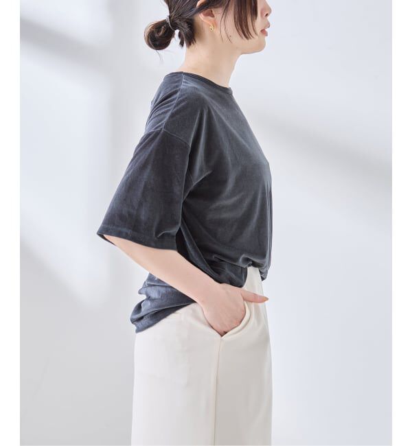 journal standard L'essage「《追加/接触冷感》クールタッチベロアTシャツ」|Tシャツ・カットソー|