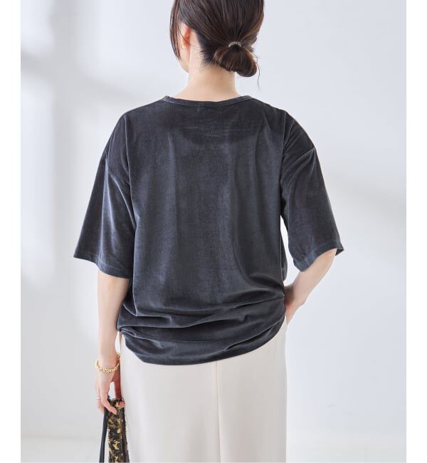 journal standard L'essage「《追加/接触冷感》クールタッチベロアTシャツ」|Tシャツ・カットソー|