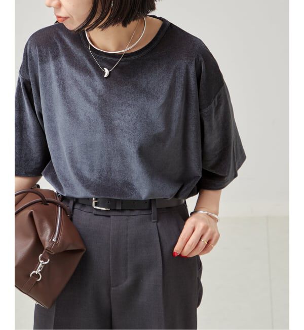 journal standard L'essage「《追加/接触冷感》クールタッチベロアTシャツ」|Tシャツ・カットソー|