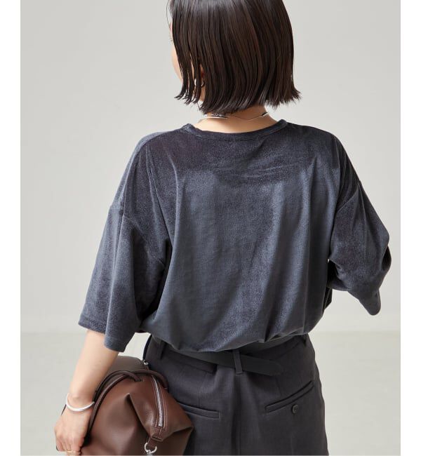 journal standard L'essage「《追加/接触冷感》クールタッチベロアTシャツ」|Tシャツ・カットソー|