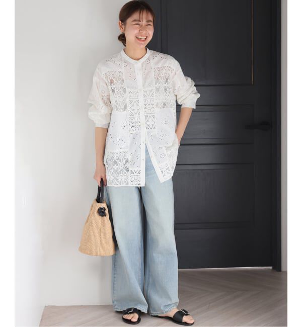 JOURNAL STANDARD relume「《WEB限定追加予約4》パッチワークレースシャツ」|シャツ・ブラウス|