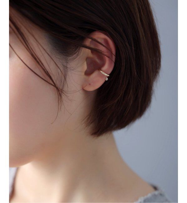 Lilas by Spick&Span「べゼルダイヤイヤーカフ K10（片耳）」|イヤーカフ|