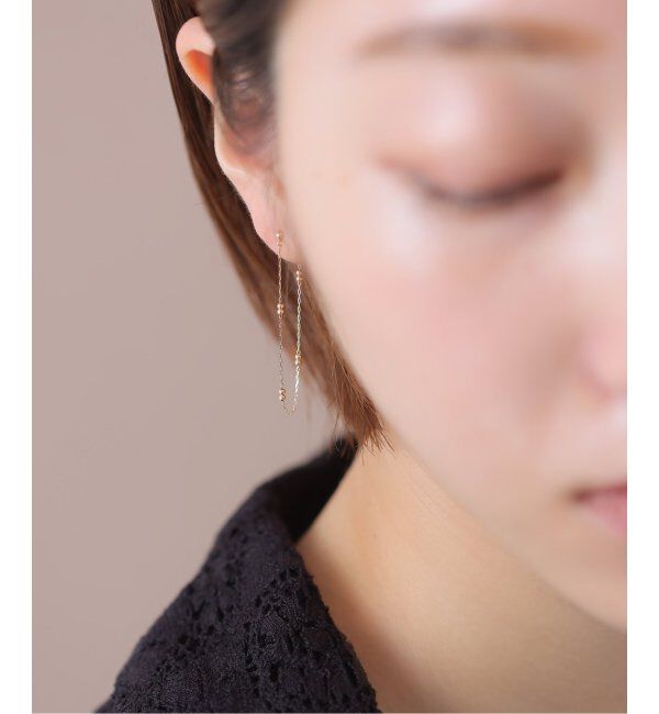 Lilas by Spick&Span「キャビアチェーンピアス K10(両耳)」|ピアス|
