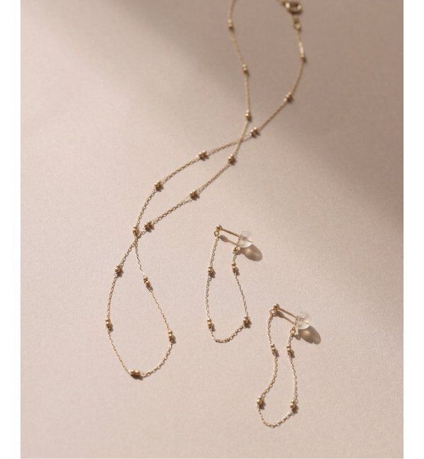 Lilas by Spick&Span「キャビアチェーンピアス K10(両耳)」|ピアス|