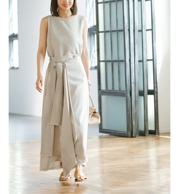 NOBLE「《WEB・有楽町店限定追加》【洗える】フリンジヘムレイヤードワンピース」|ワンピース|