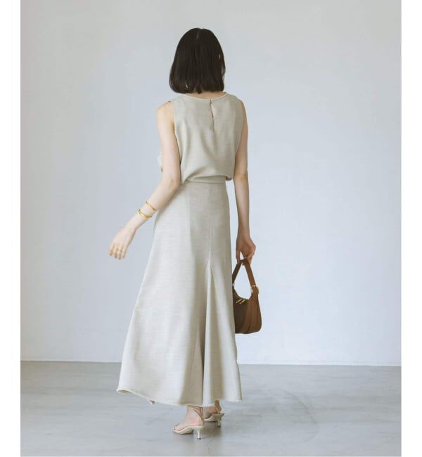 NOBLE「《WEB・有楽町店限定追加》【洗える】フリンジヘムレイヤードワンピース」|ワンピース|