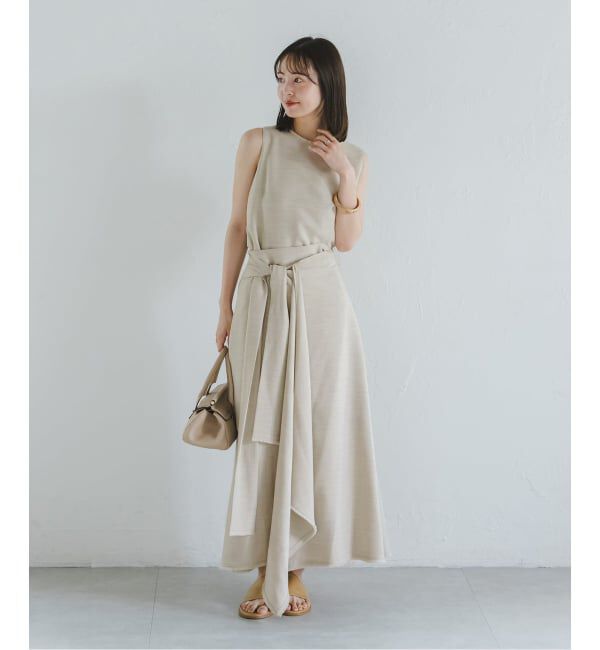 NOBLE「《WEB・有楽町店限定追加》【洗える】フリンジヘムレイヤードワンピース」|ワンピース|