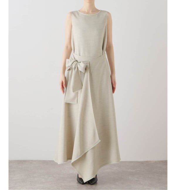 NOBLE「《WEB・有楽町店限定追加》【洗える】フリンジヘムレイヤードワンピース」|ワンピース|