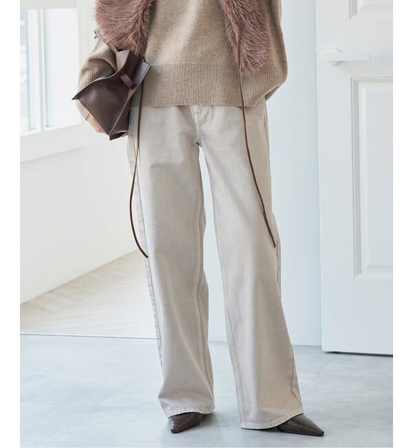 Spick and Span「《26サイズ登場 / 追加》upper hights/アッパーハイツ THE NIECE MID-RISE*」|デニム|ベージュ
