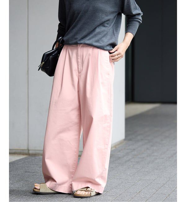 FRAMeWORK「≪追加≫SLOUCHY LIGHT CHINO パンツ 2」|チノ|ピンク