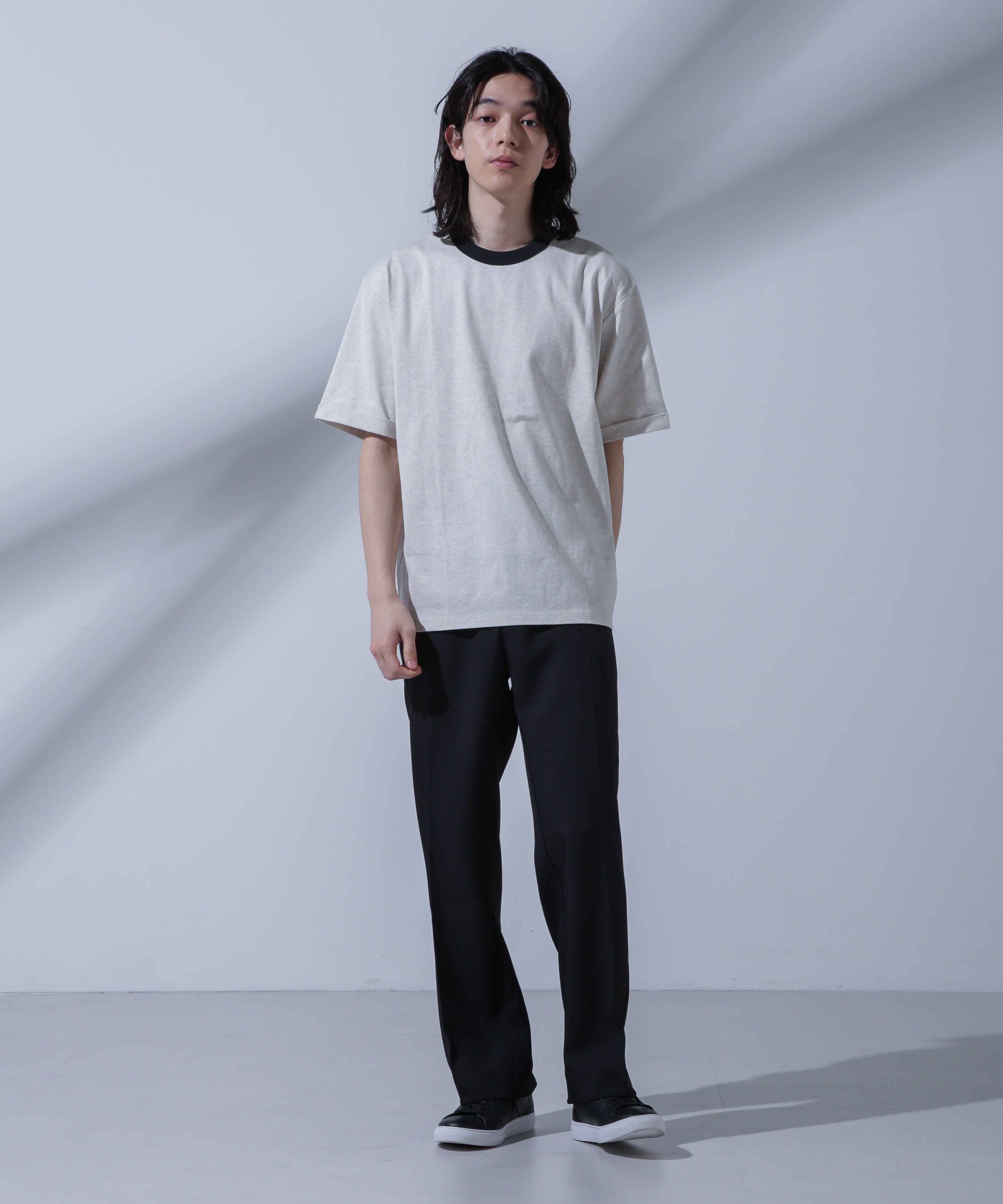 NANO universe「Anti Soaked 汗染み防止 リンガーネックTシャツ」|Tシャツ・カットソー|オートミール3