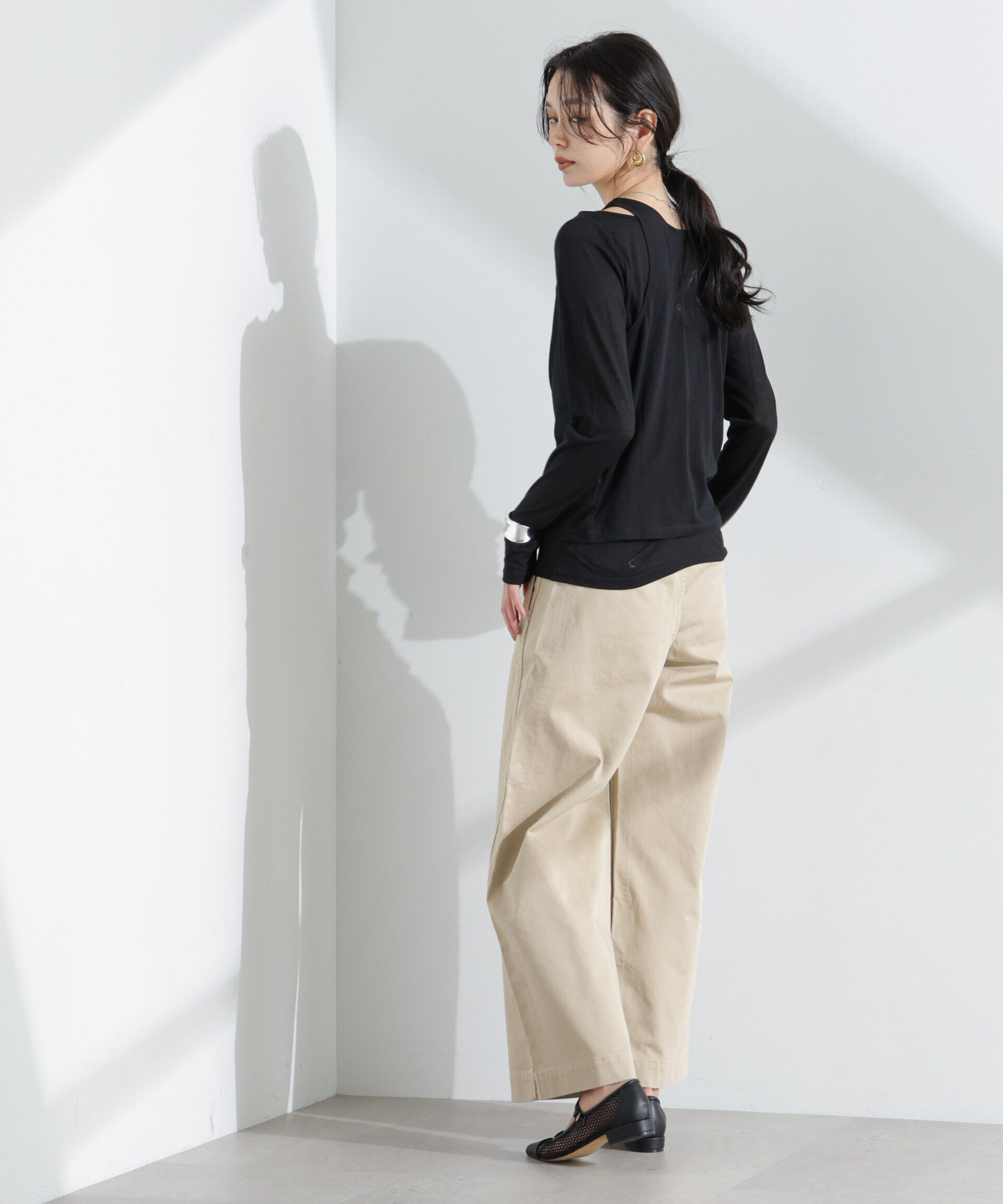 NANO universe「シアータンクトップ＋ロンTレイヤードセット」|Tシャツ・カットソー|