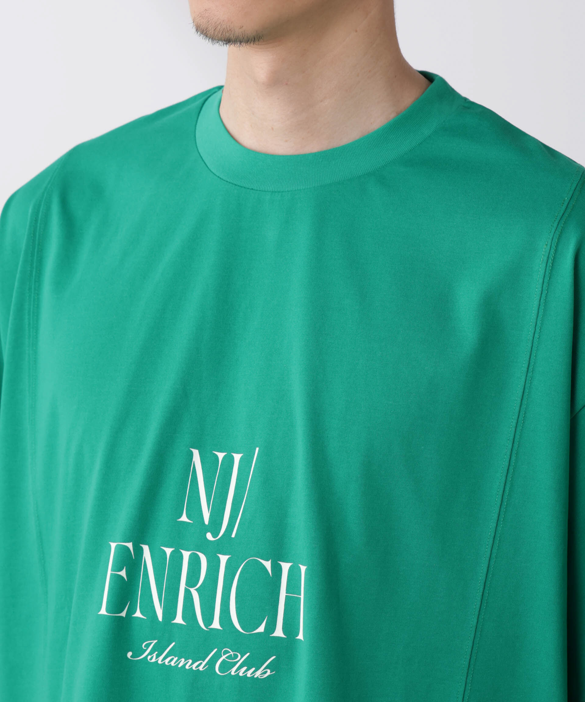 NANO universe「「NJ/CLUB」 ENRICHプリント切り替え Tシャツ」|Tシャツ・カットソー|
