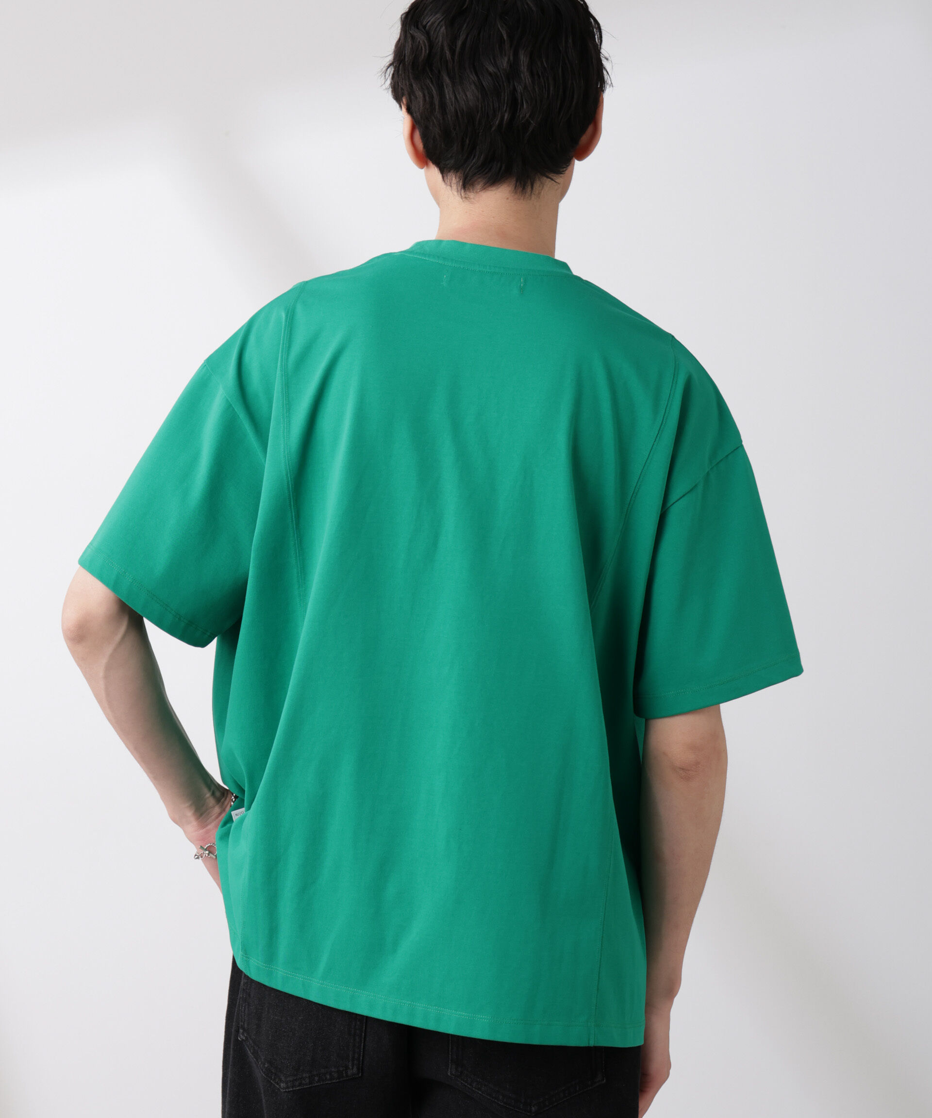 NANO universe「「NJ/CLUB」 ENRICHプリント切り替え Tシャツ」|Tシャツ・カットソー|