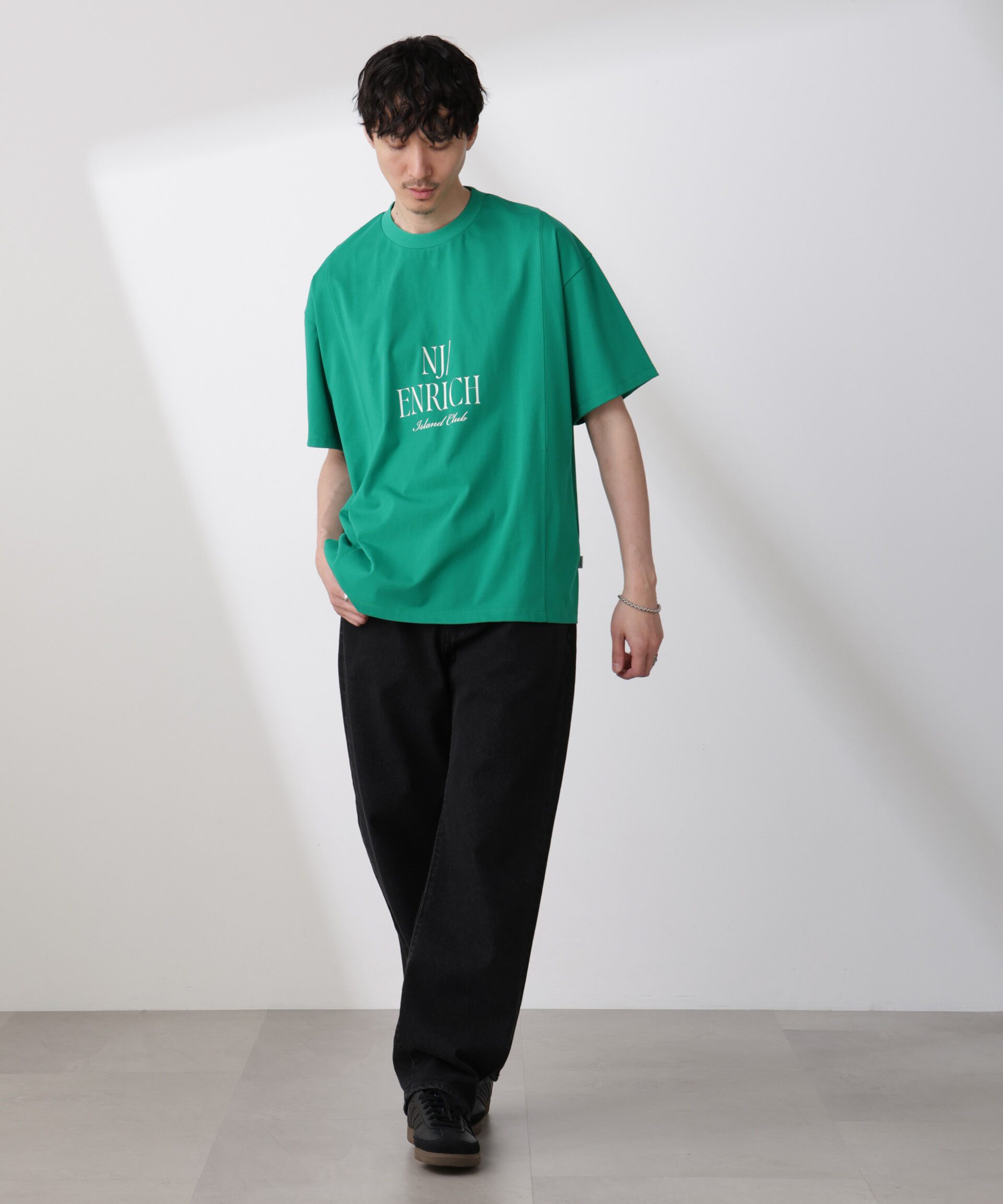NANO universe「「NJ/CLUB」 ENRICHプリント切り替え Tシャツ」|Tシャツ・カットソー|