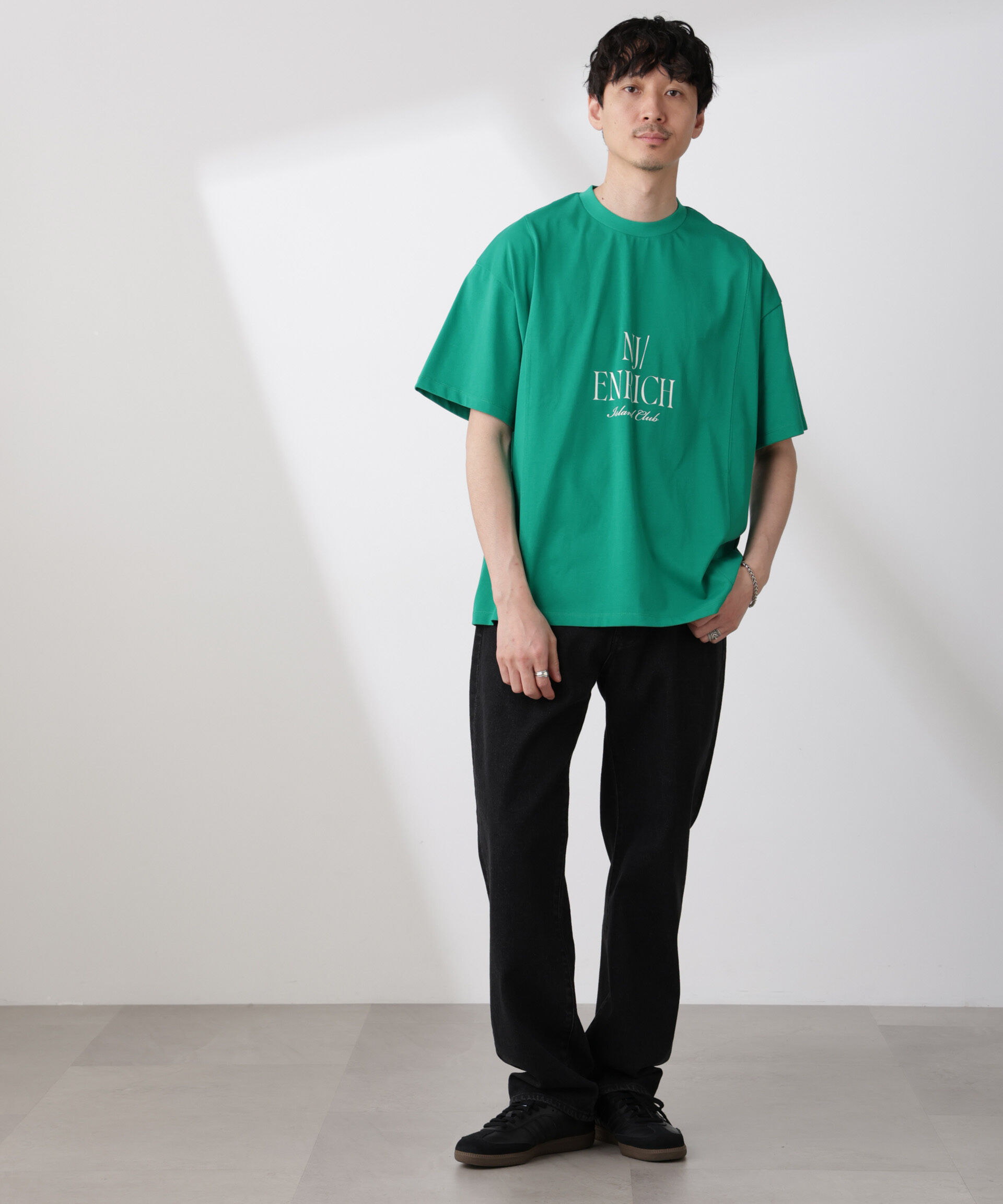 NANO universe「「NJ/CLUB」 ENRICHプリント切り替え Tシャツ」|Tシャツ・カットソー|