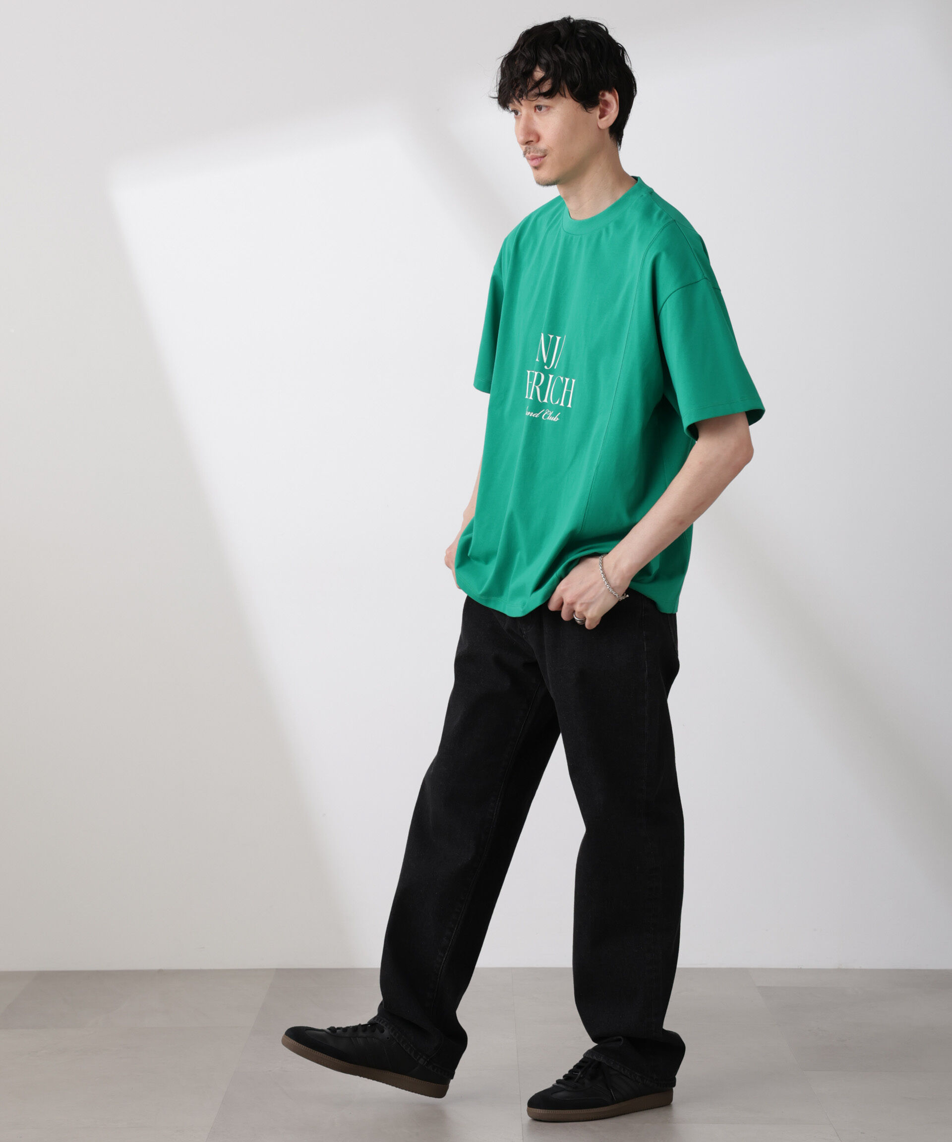 NANO universe「「NJ/CLUB」 ENRICHプリント切り替え Tシャツ」|Tシャツ・カットソー|