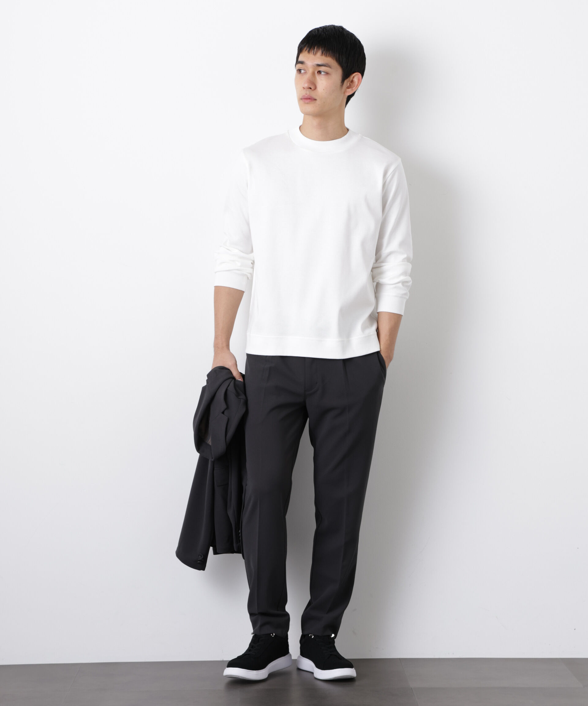 nano･universe「「FORMAL JERSEY」モックネックカットソー長袖」|Tシャツ・カットソー|