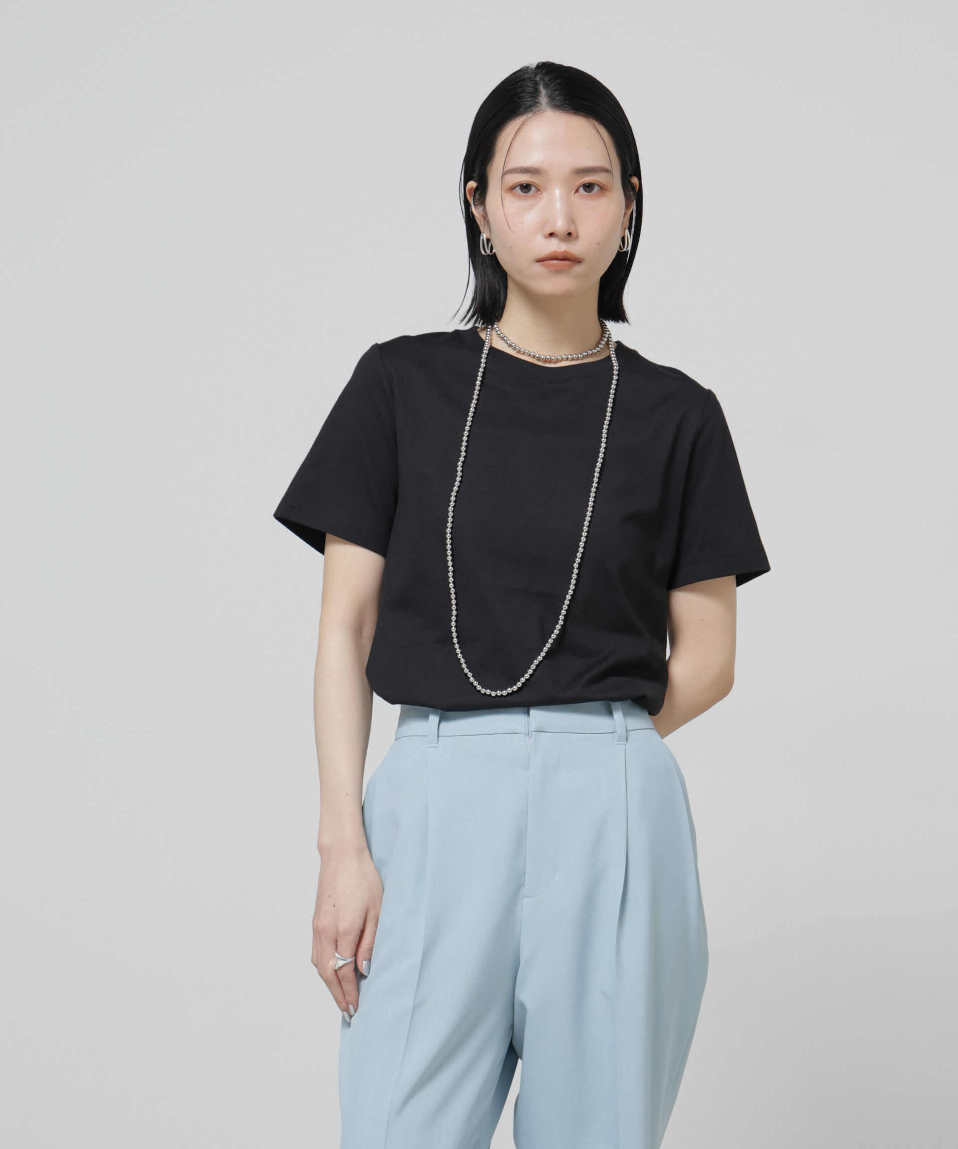 NANO universe「〈追加〉Anti Soaked(R) 汗染み防止クルーネックTシャツ」|Tシャツ・カットソー|
