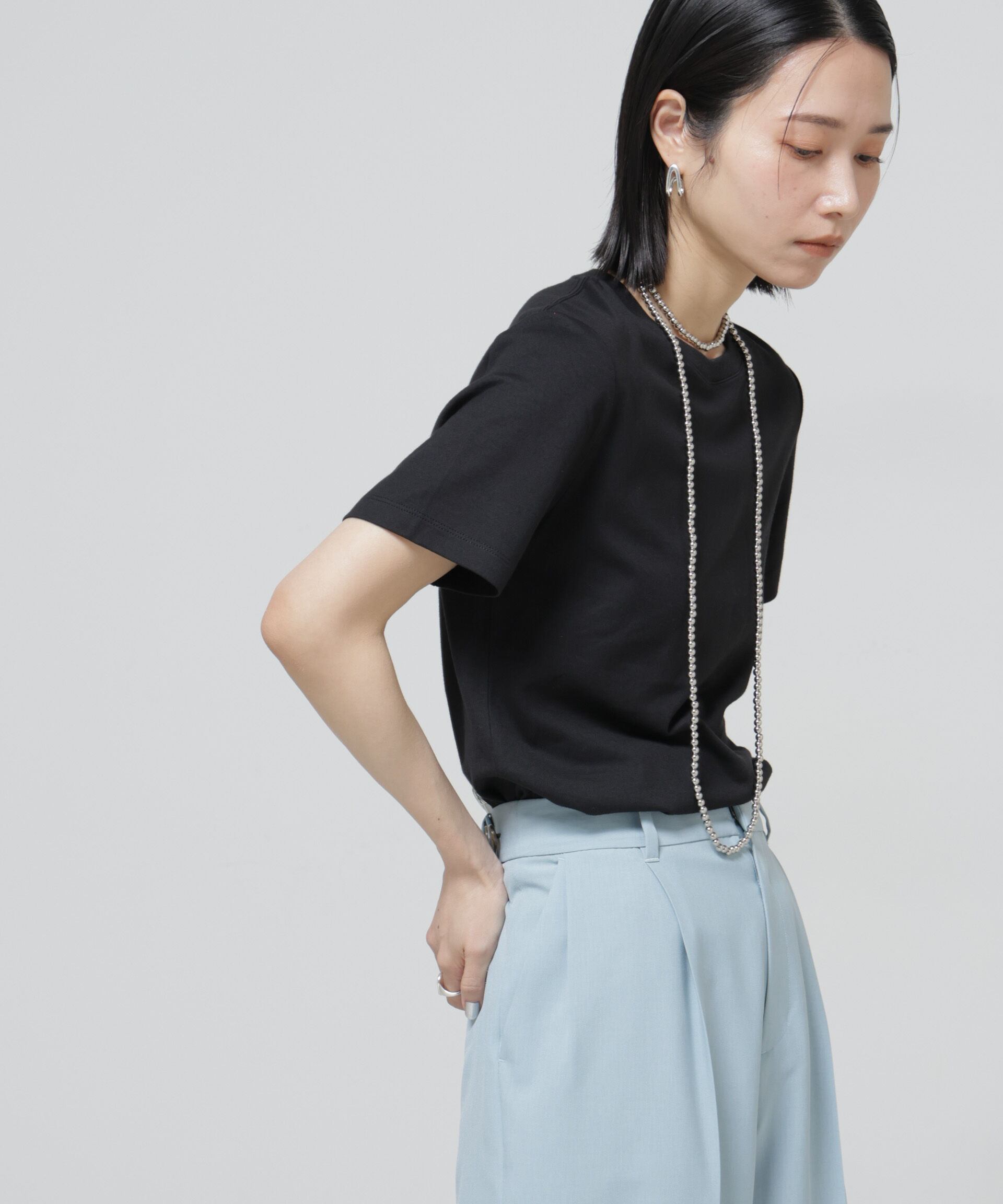 NANO universe「〈追加〉Anti Soaked(R) 汗染み防止クルーネックTシャツ」|Tシャツ・カットソー|