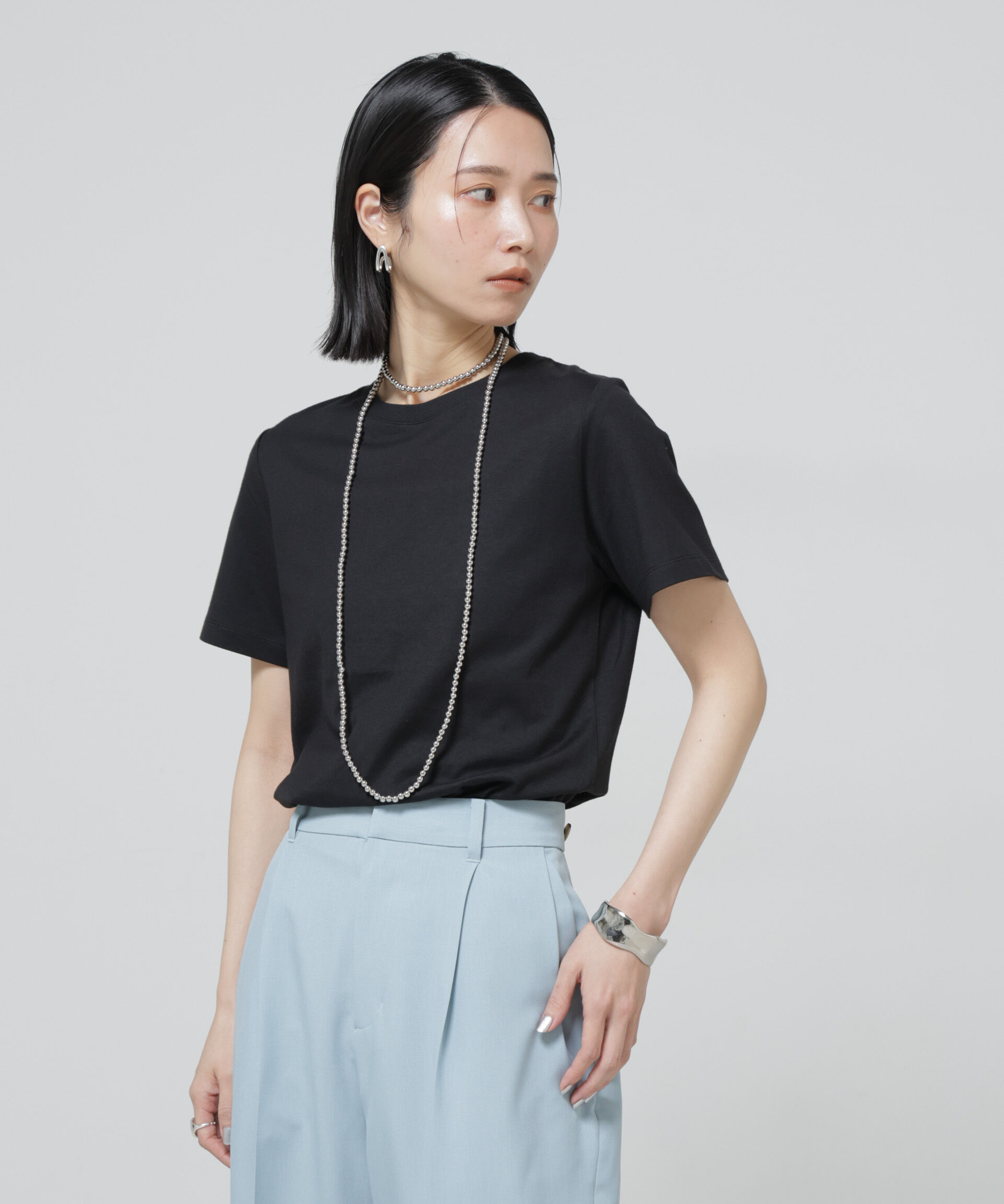 NANO universe「〈追加〉Anti Soaked(R) 汗染み防止クルーネックTシャツ」|Tシャツ・カットソー|