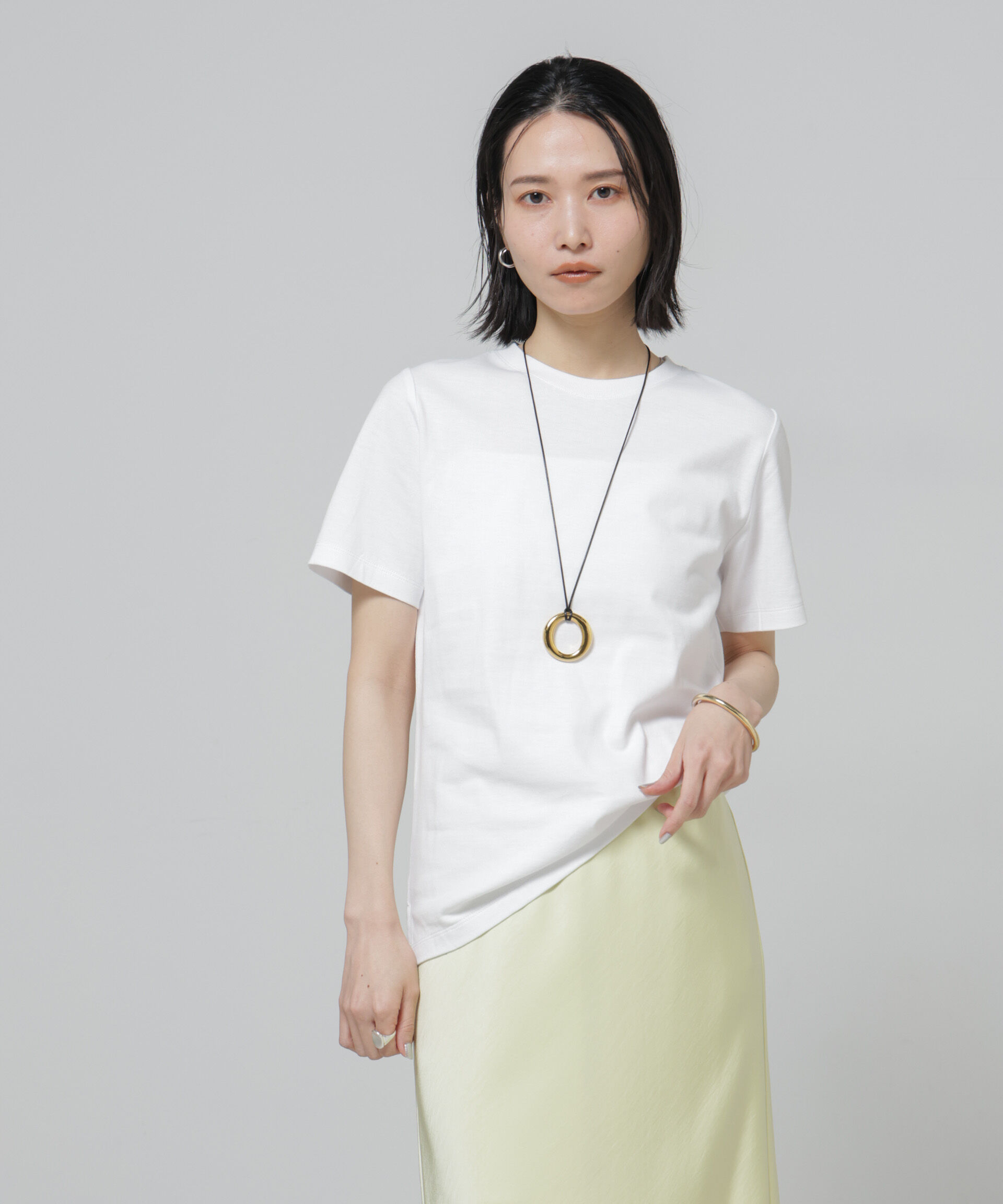 NANO universe「〈追加〉Anti Soaked(R) 汗染み防止クルーネックTシャツ」|Tシャツ・カットソー|