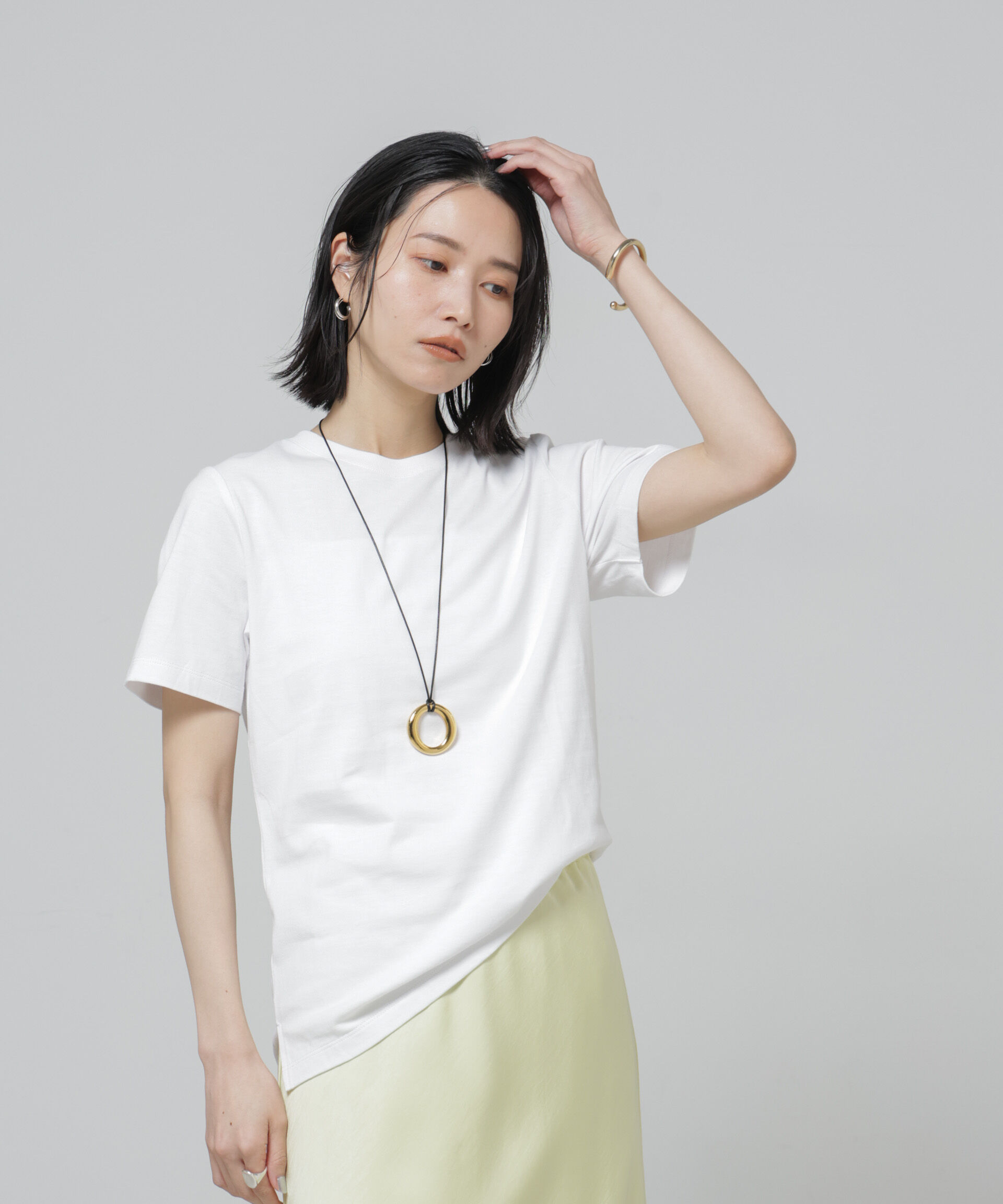 NANO universe「〈追加〉Anti Soaked(R) 汗染み防止クルーネックTシャツ」|Tシャツ・カットソー|