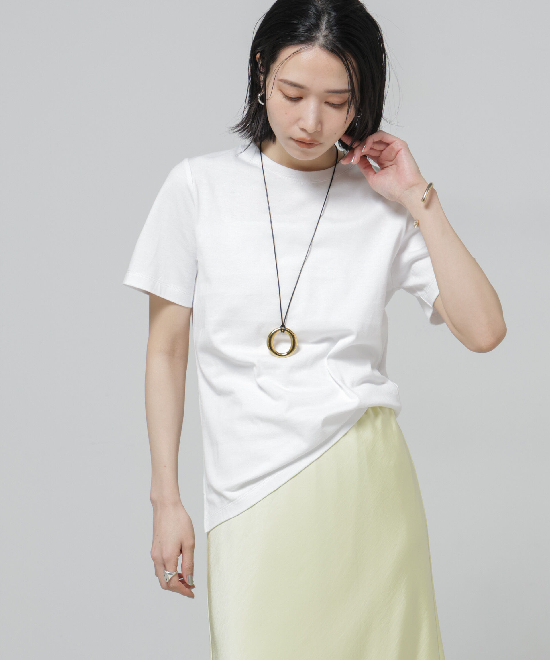 NANO universe「〈追加〉Anti Soaked(R) 汗染み防止クルーネックTシャツ」|Tシャツ・カットソー|
