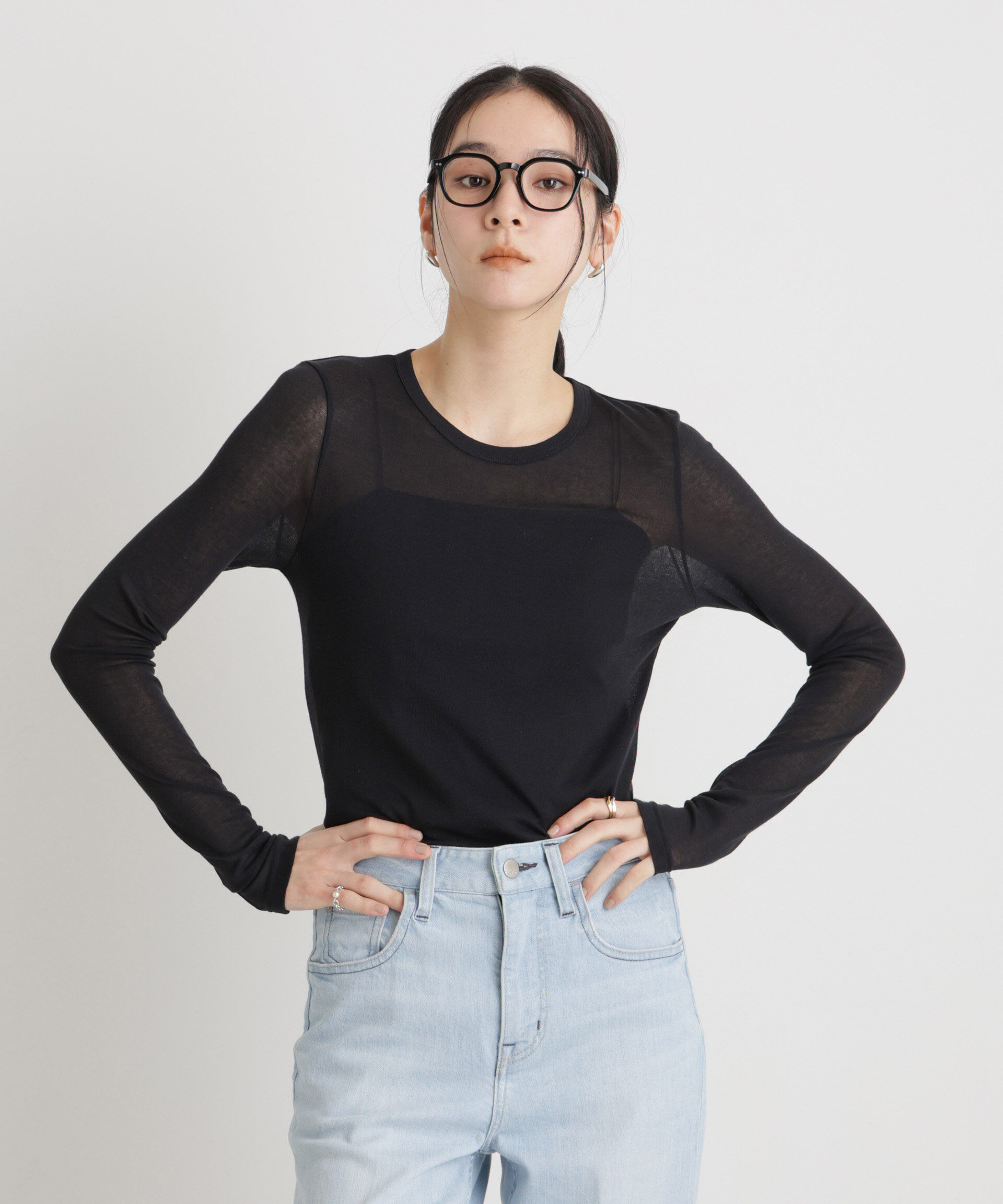 NANO universe「シアーツイストフライスロンT」|Tシャツ・カットソー|