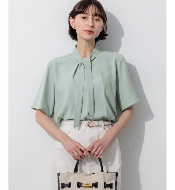 23区「ストレッチジョーゼット ボウタイ ブラウス」|Tシャツ・カットソー|ﾗｲﾄｸﾞﾘ