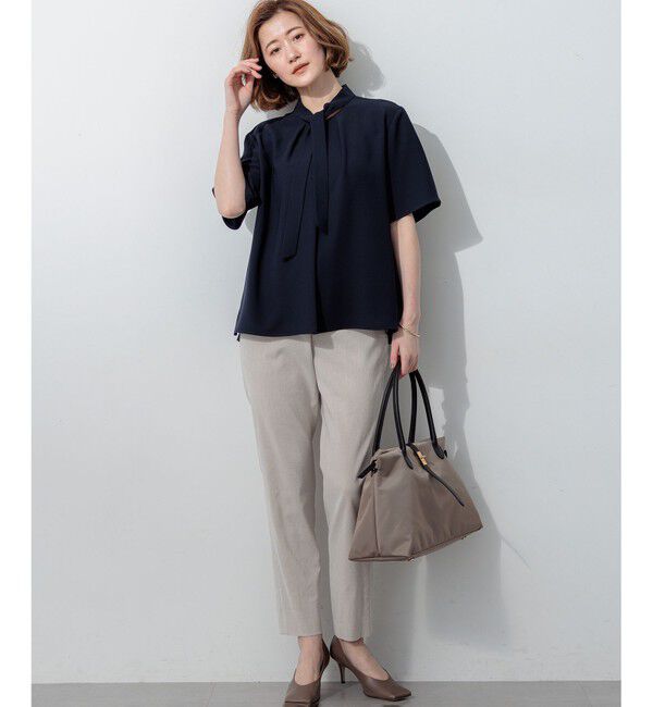 23区「ストレッチジョーゼット ボウタイ ブラウス」|Tシャツ・カットソー|