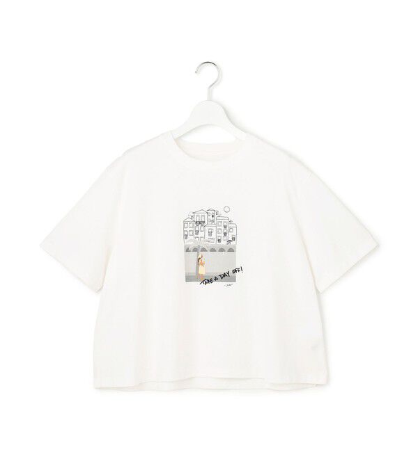 23区「Lauren Rolwing コラボ グラフィックプリント フレア Tシャツ」|Tシャツ・カットソー|
