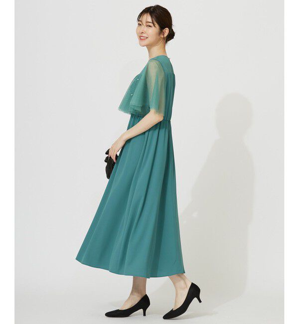 ANY SIS「【Lily Calin】ラッフルチュールフェイクパール ドレス」|ドレス|