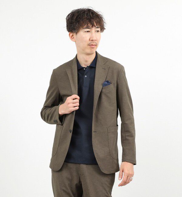 NOLLEY'S goodman「《ビジカジ/セットアップ対応》Primeflex 吸水速乾 メランジ鹿の子ストレッチイージーJK 26SS」|テーラードジャケット|