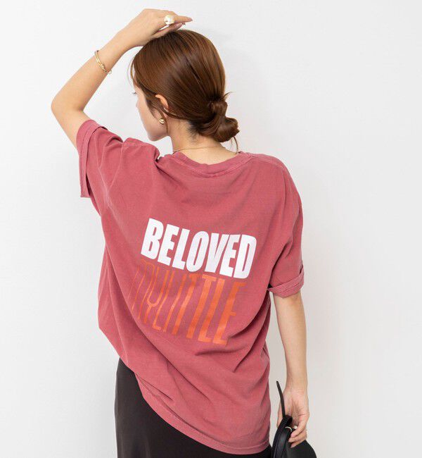 Rie Miller「BELOVED MYLITTLE ガーメントダイポケＴシャツ」|Tシャツ・カットソー|ボルドー