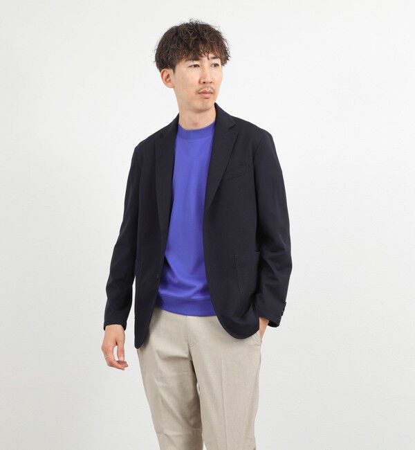 NOLLEY'S goodman「《ビジカジ対応》超長綿ハイゲージポンチ クルーネックドレスTシャツ」|Tシャツ・カットソー|