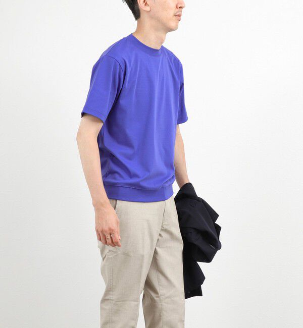 NOLLEY'S goodman「《ビジカジ対応》超長綿ハイゲージポンチ クルーネックドレスTシャツ」|Tシャツ・カットソー|