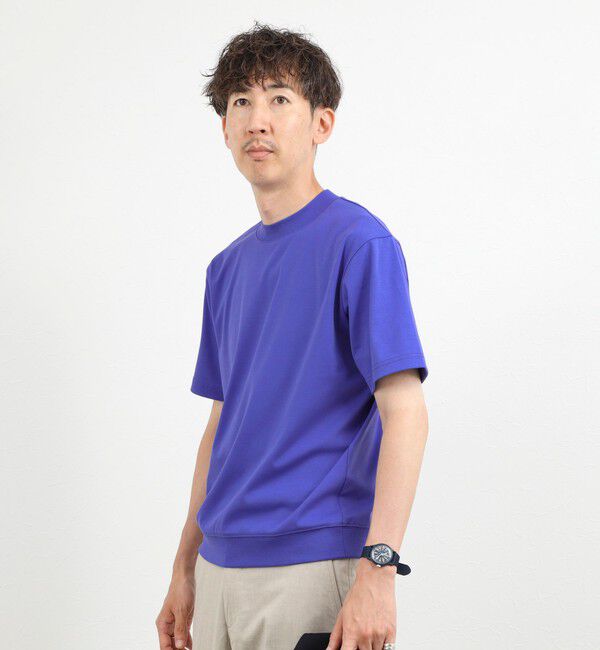 NOLLEY'S goodman「《ビジカジ対応》超長綿ハイゲージポンチ クルーネックドレスTシャツ」|Tシャツ・カットソー|
