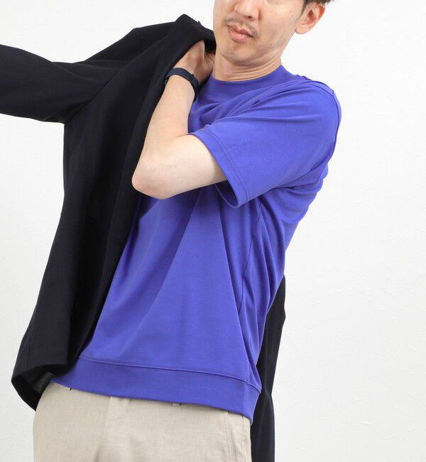 NOLLEY'S goodman「《ビジカジ対応》超長綿ハイゲージポンチ クルーネックドレスTシャツ」|Tシャツ・カットソー|