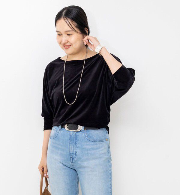 NOLLEY'S sophi「【BECシリーズ】ウォッシャブルベロアドルマン2WAYプルオーバー」|Tシャツ・カットソー|