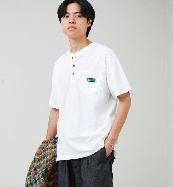 GLOSTER「【Franklin Climbing/フランクリンクライミング】ヘンリーネックラベルTシャツ」|Tシャツ・カットソー|