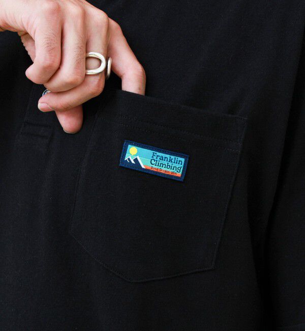 GLOSTER「【Franklin Climbing/フランクリンクライミング】ヘンリーネックラベルTシャツ」|Tシャツ・カットソー|