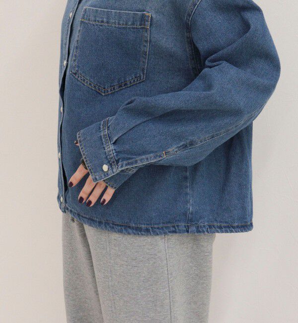 fredy emue「裾ドロストデニム/ホース柄シャツ」|シャツ・ブラウス|
