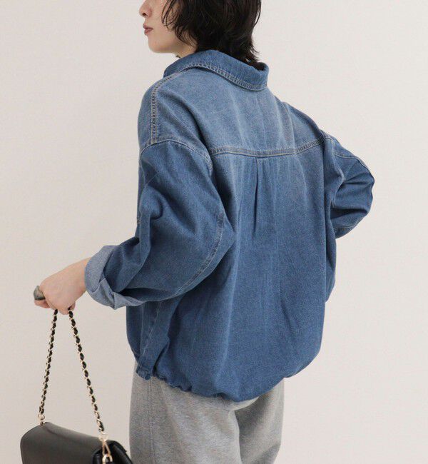 fredy emue「裾ドロストデニム/ホース柄シャツ」|シャツ・ブラウス|