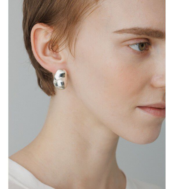 ADAM ET ROPE'「【EMOELLE】pearl shaped silver pierced earrings」|ピアス|シルバー(93)