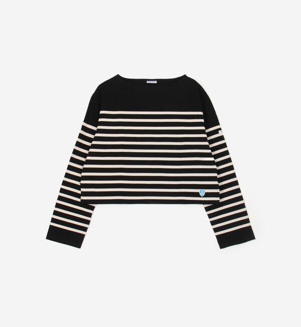 ORCIVAL「ORCIVAL | ラッセル ボートネッククロップドTシャツ WOMEN」|Tシャツ・カットソー|BLACK系1